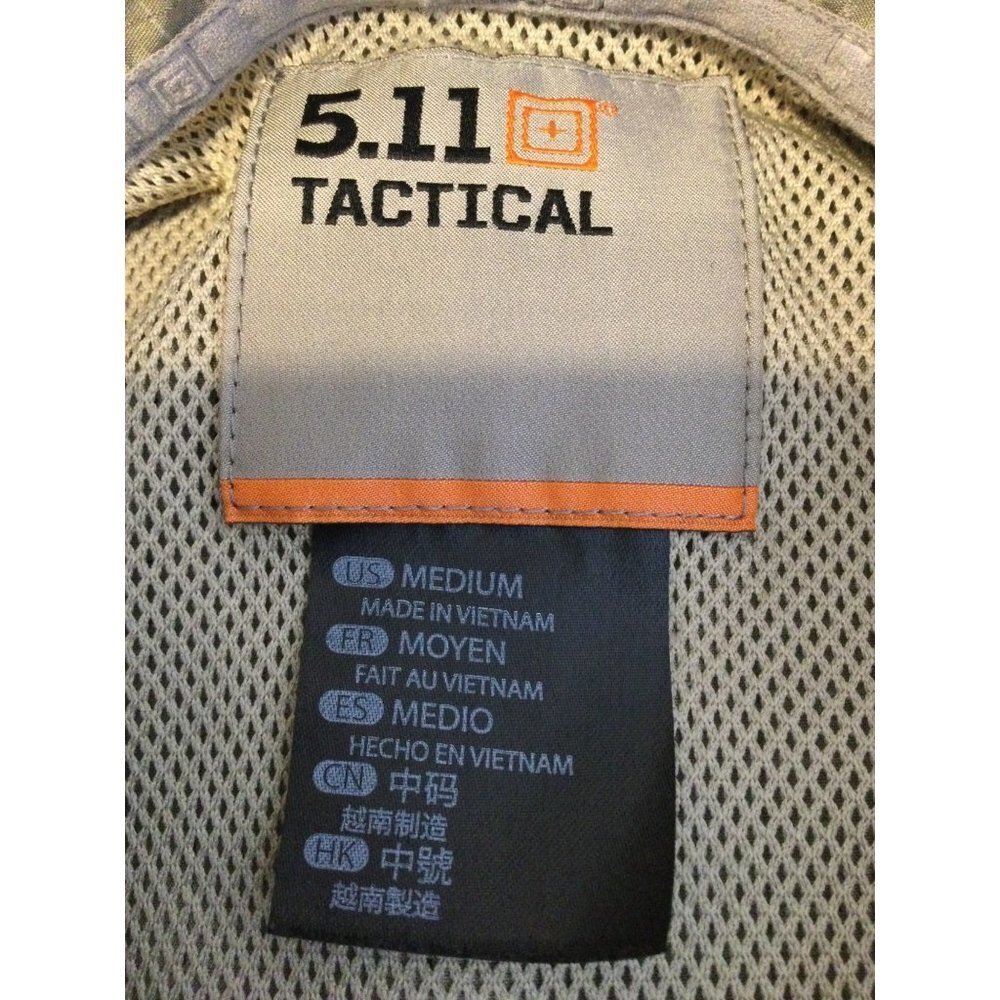 511 Tactical Mens Shirt Short Sleeves Collared Green Size Medium lightweight - Picture 3 of 6
